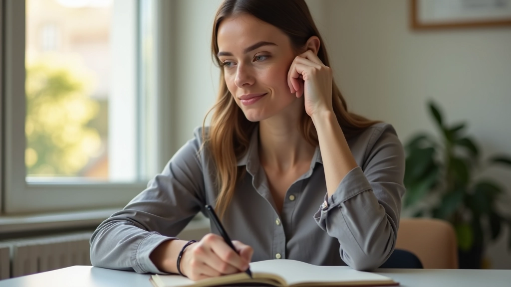 Pessoa em ambiente de estudo e reflexão sobre mudança de comportamento e formação de hábitos